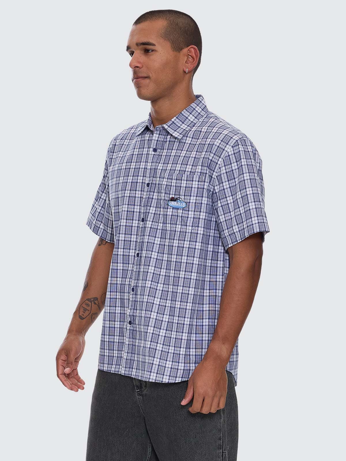 Trust In Us Short Sleeve Shirt - Twilight Blue