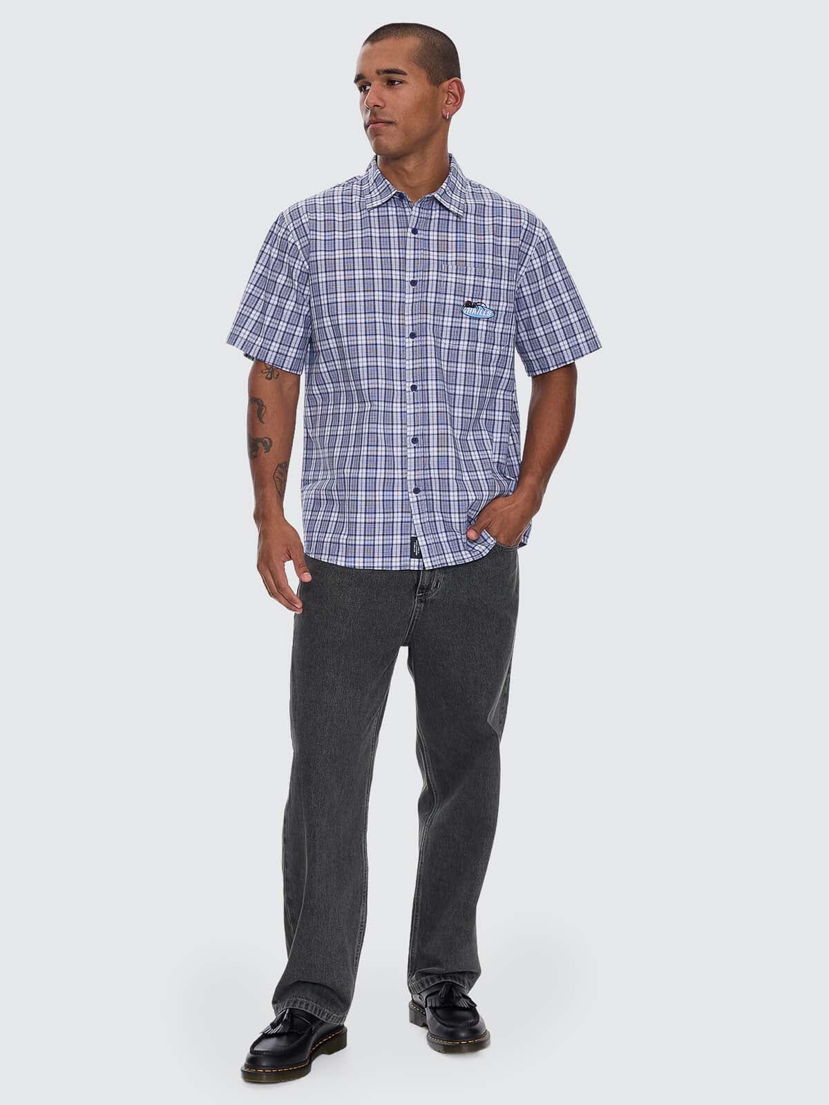 Trust In Us Short Sleeve Shirt - Twilight Blue