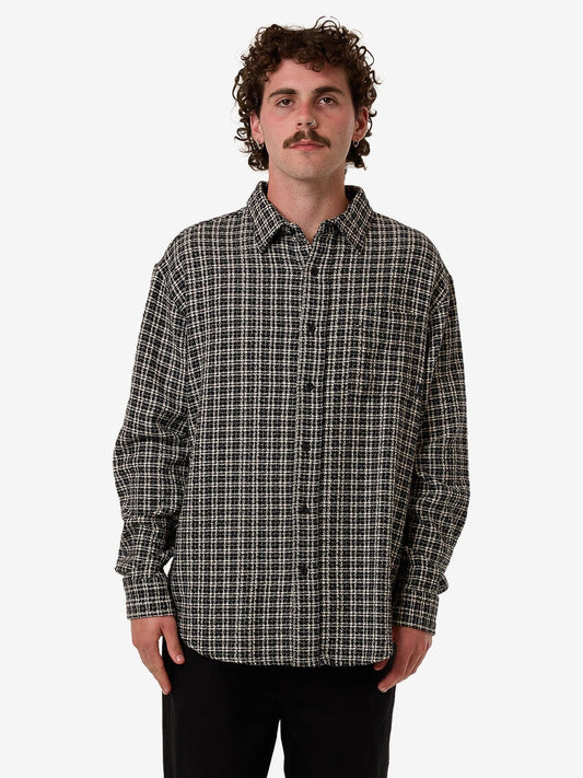 Hazed Long Sleeve Shirt - Black