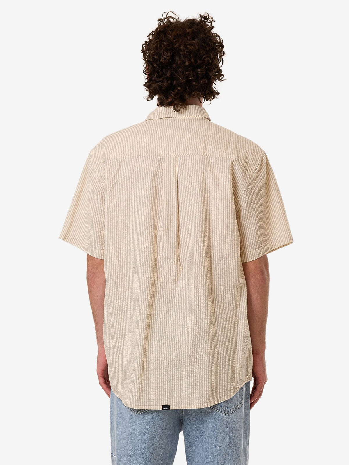 Locked In Stripe Short Sleeve Shirt - Heritage White