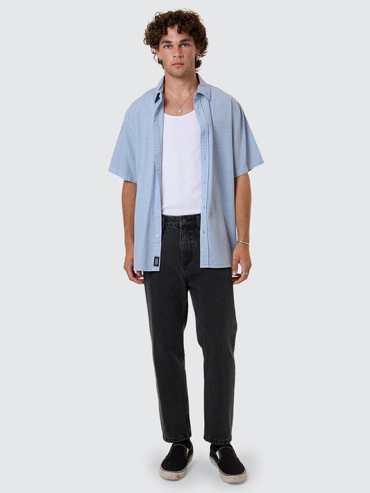 Chopped Straight Cropped Denim Jean - Ash Black
