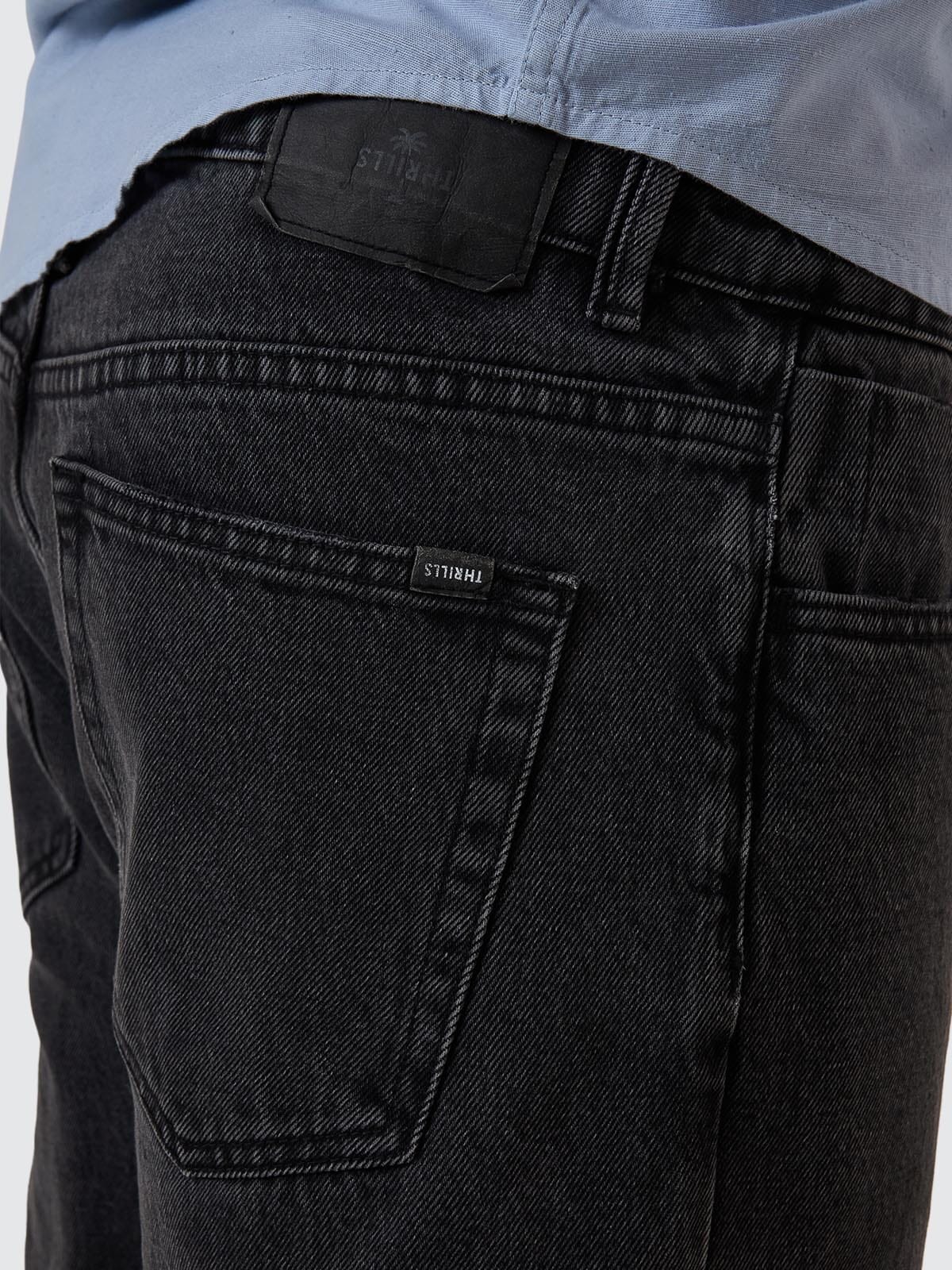 Chopped Straight Cropped Denim Jean - Ash Black