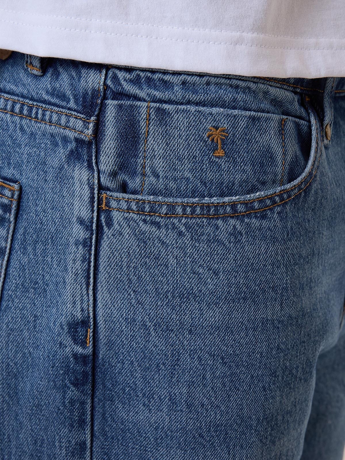 Chopped Straight Cropped Denim Jean - Stoned Blues