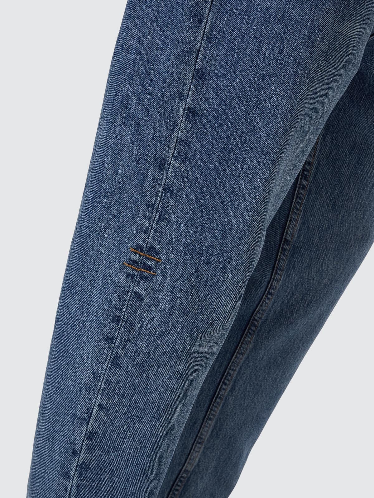 Chopped Straight Cropped Denim Jean - Stoned Blues