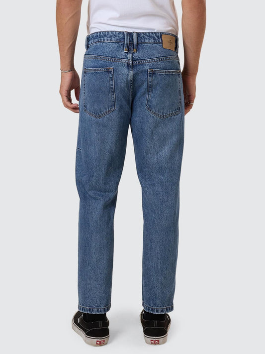 Chopped Straight Cropped Denim Jean - Stoned Blues