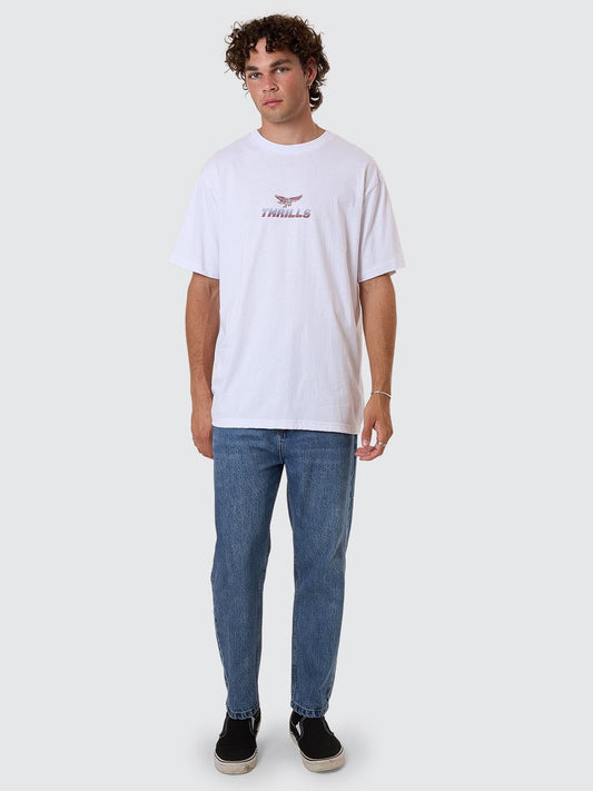 Chopped Straight Cropped Denim Jean - Stoned Blues