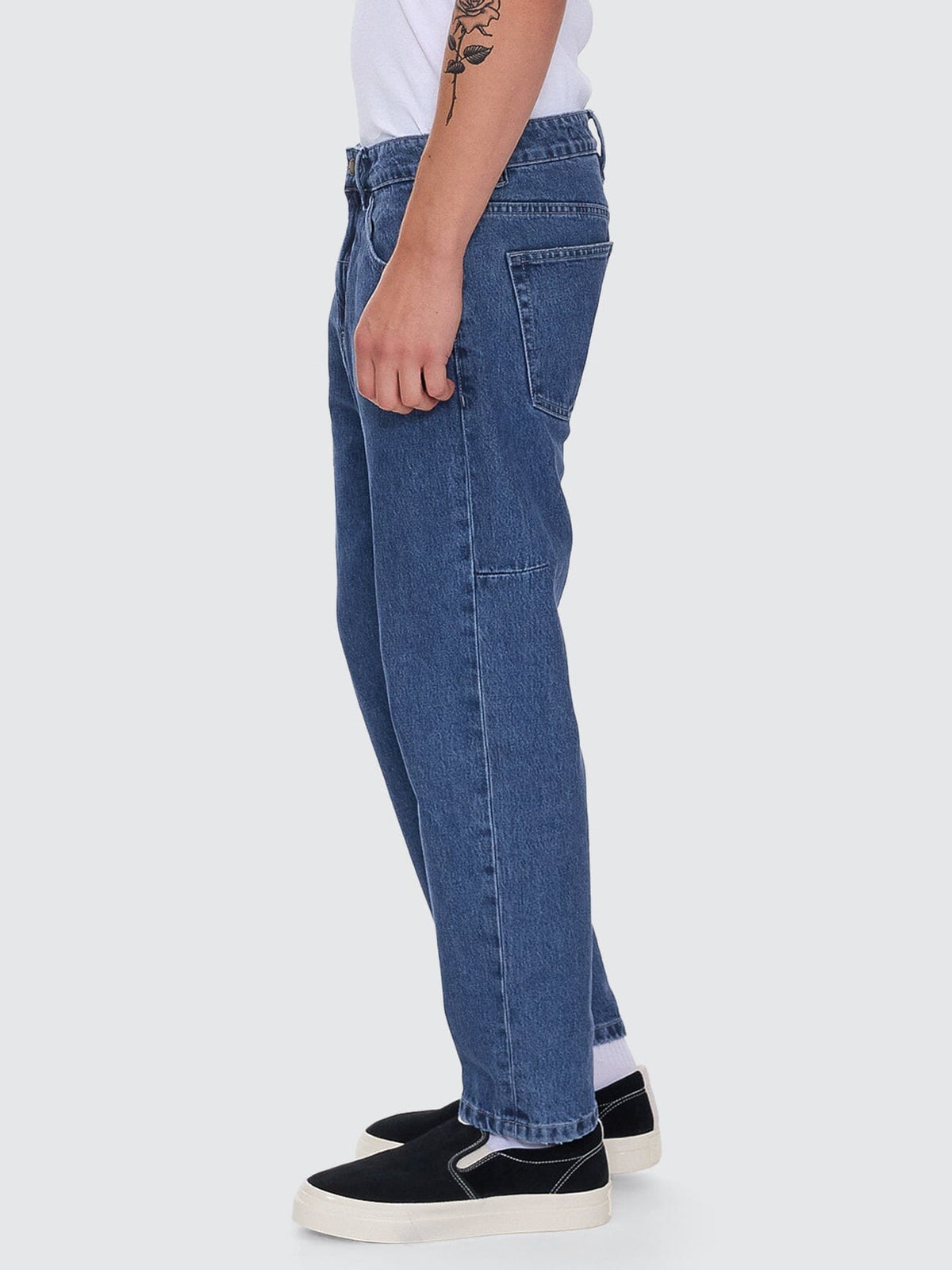 Chopped Straight Cropped Denim Jean - Vintage Rinse Blue
