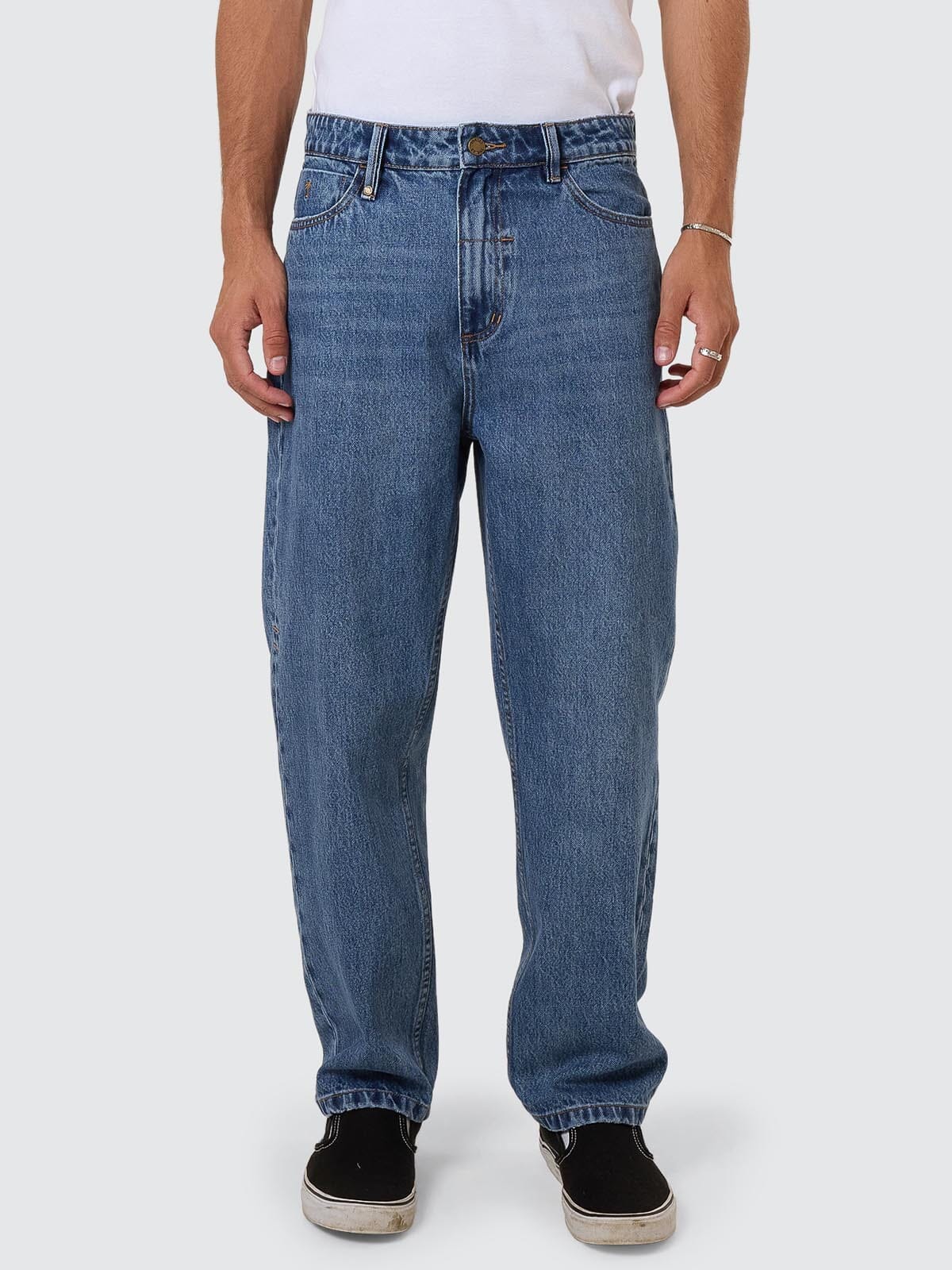 Slacker Relaxed Denim Jean - Stoned Blues