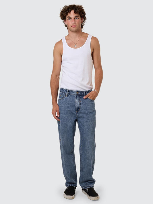 Slacker Relaxed Denim Jean - Stoned Blues