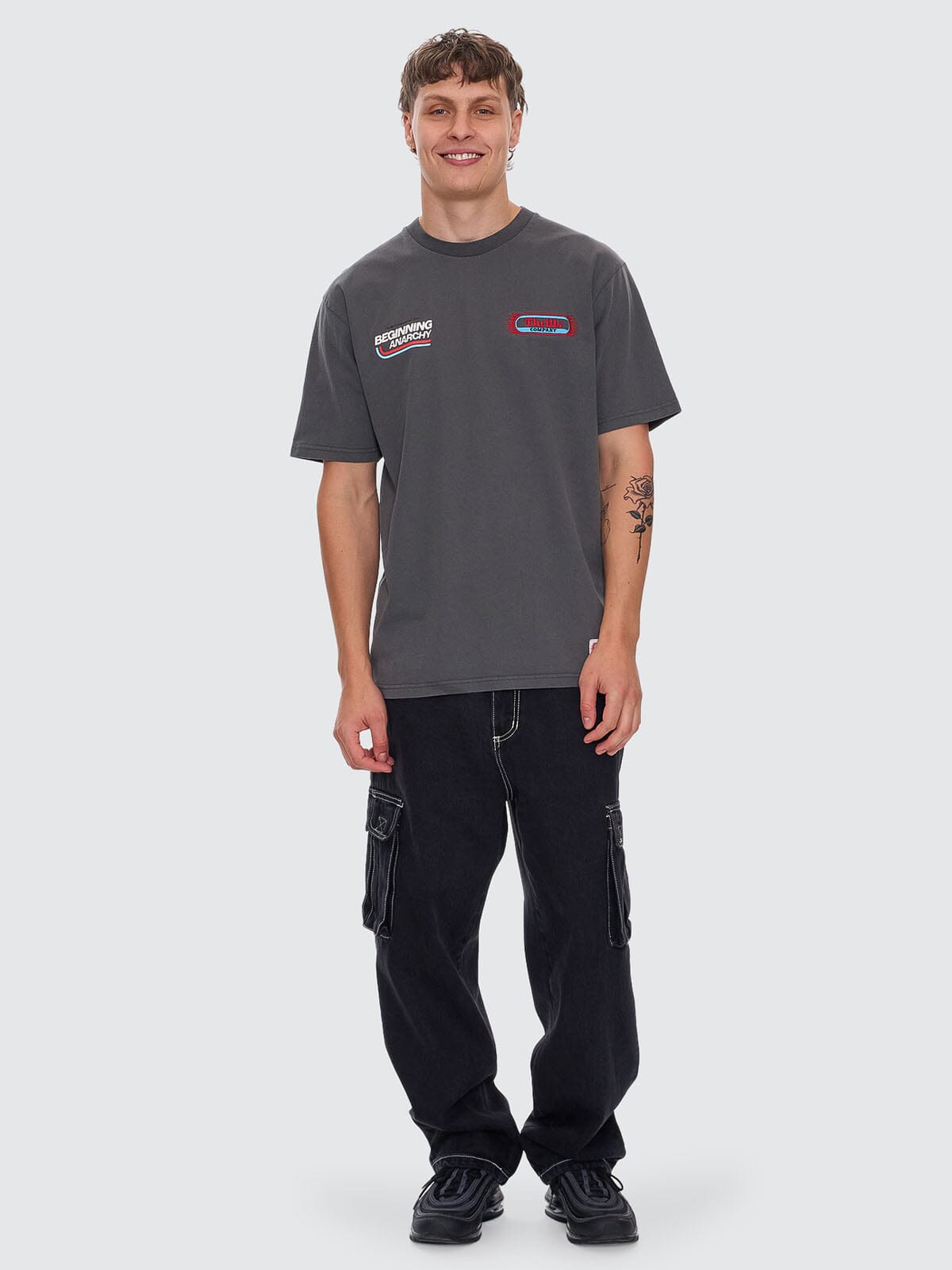 Big Slacker Baggy Denim Cargo Jean - Aged Black
