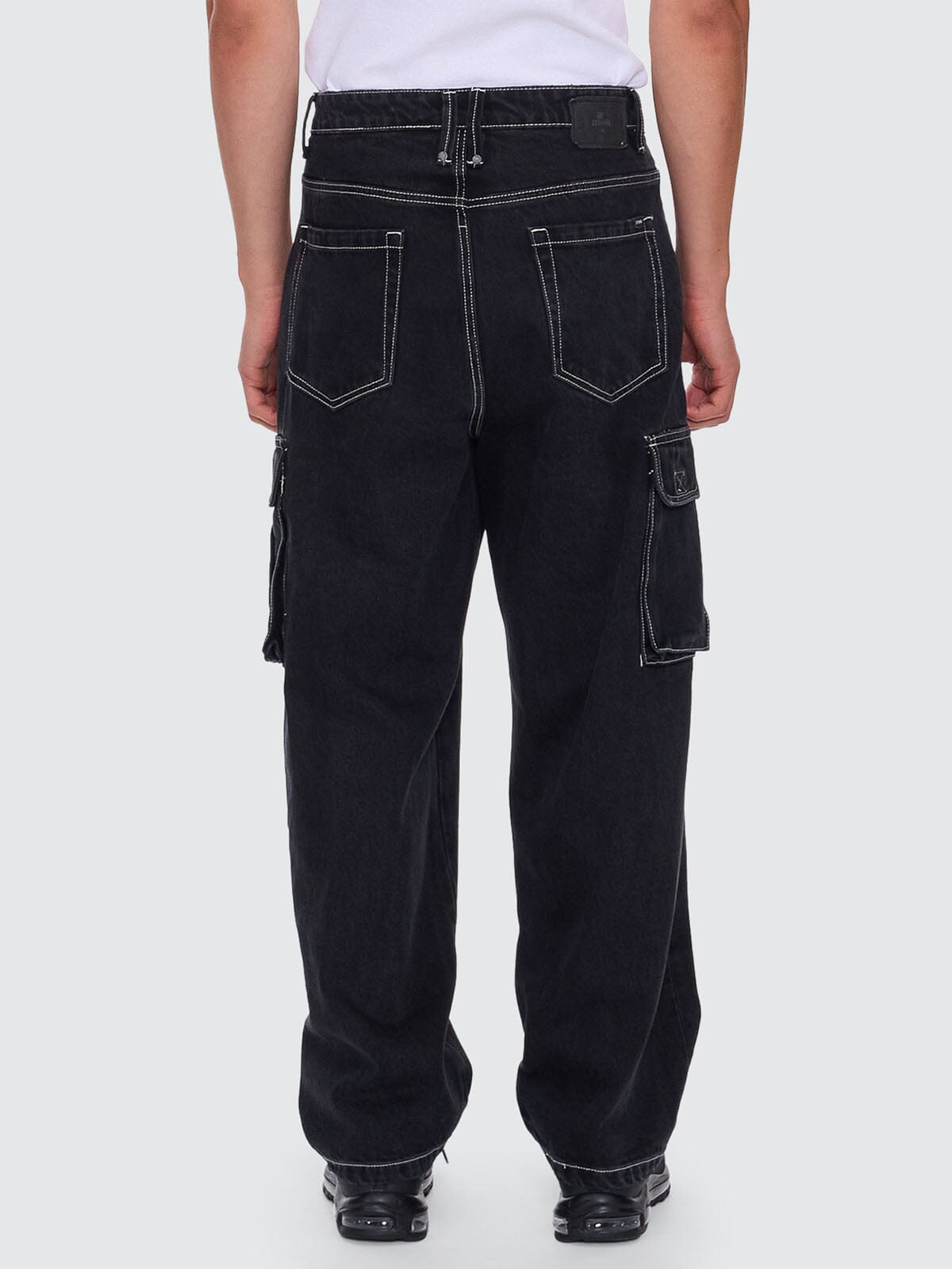 Big Slacker Baggy Denim Cargo Jean - Aged Black