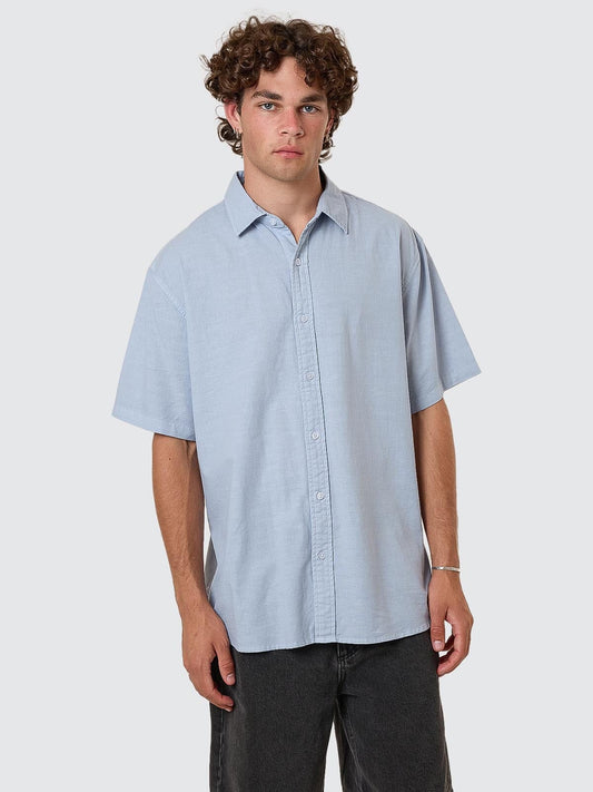 Infinite Dopamine Short Sleeve Shirt - Blue Fog