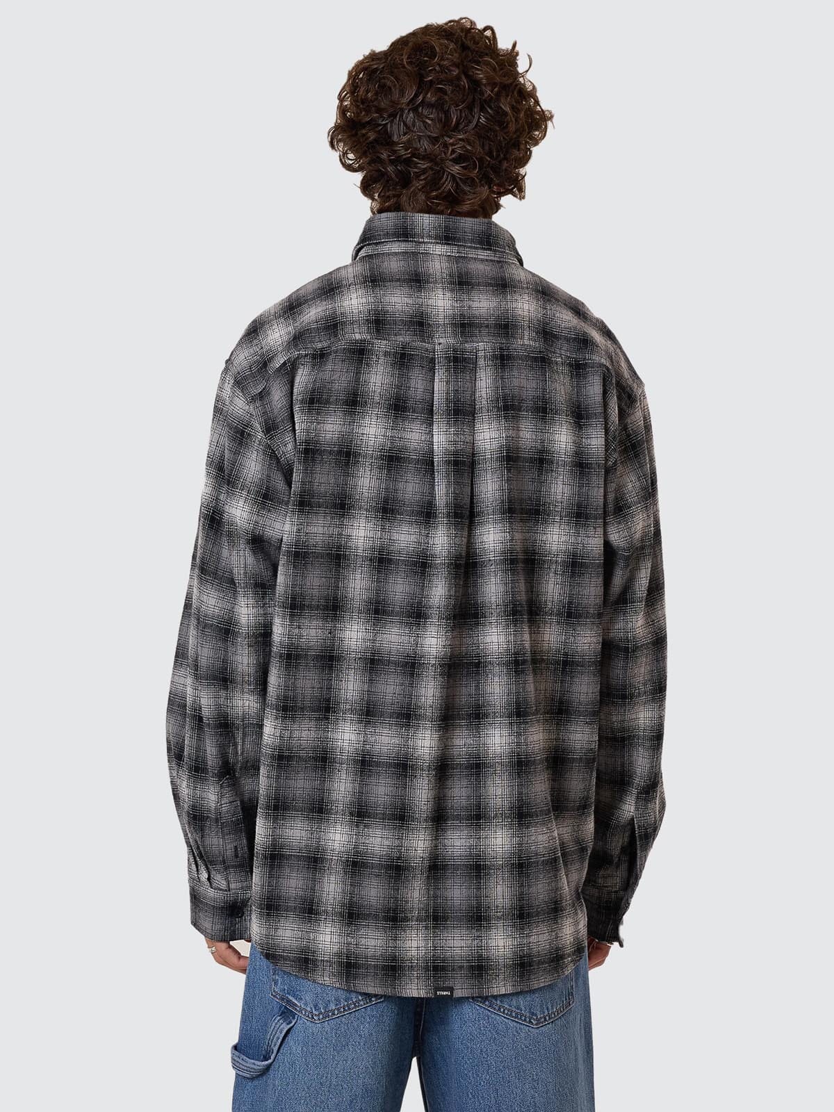 Barrio Long Sleeve Flannel Shirt - Black