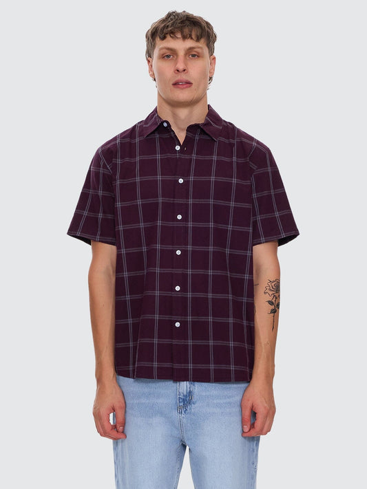 Whats Really Going On Short Sleeve Shirt - Deep Plum