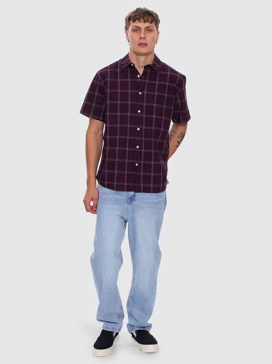 Whats Really Going On Short Sleeve Shirt - Deep Plum