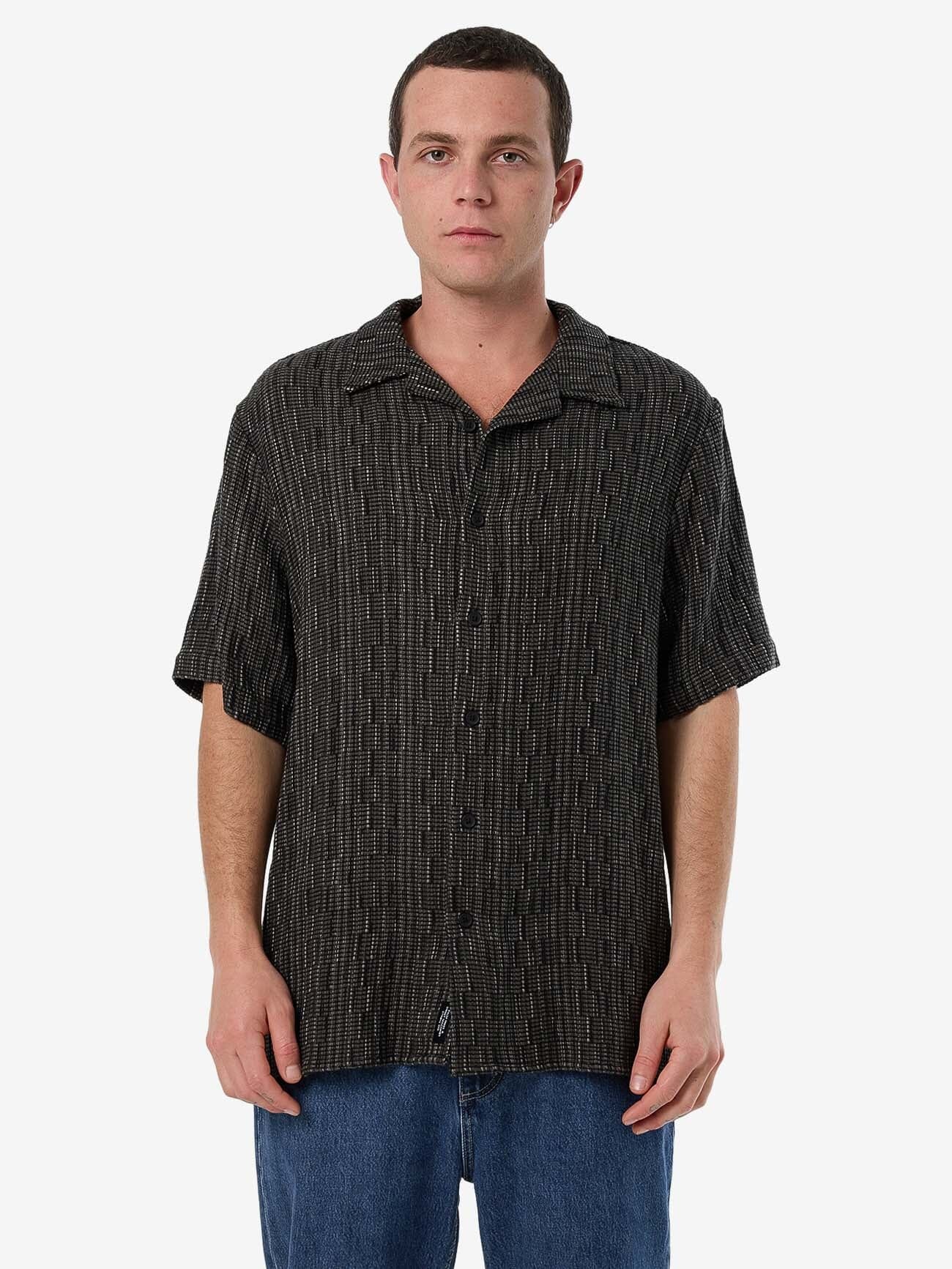 Fortune Favors Bowling Shirt - Oil Green