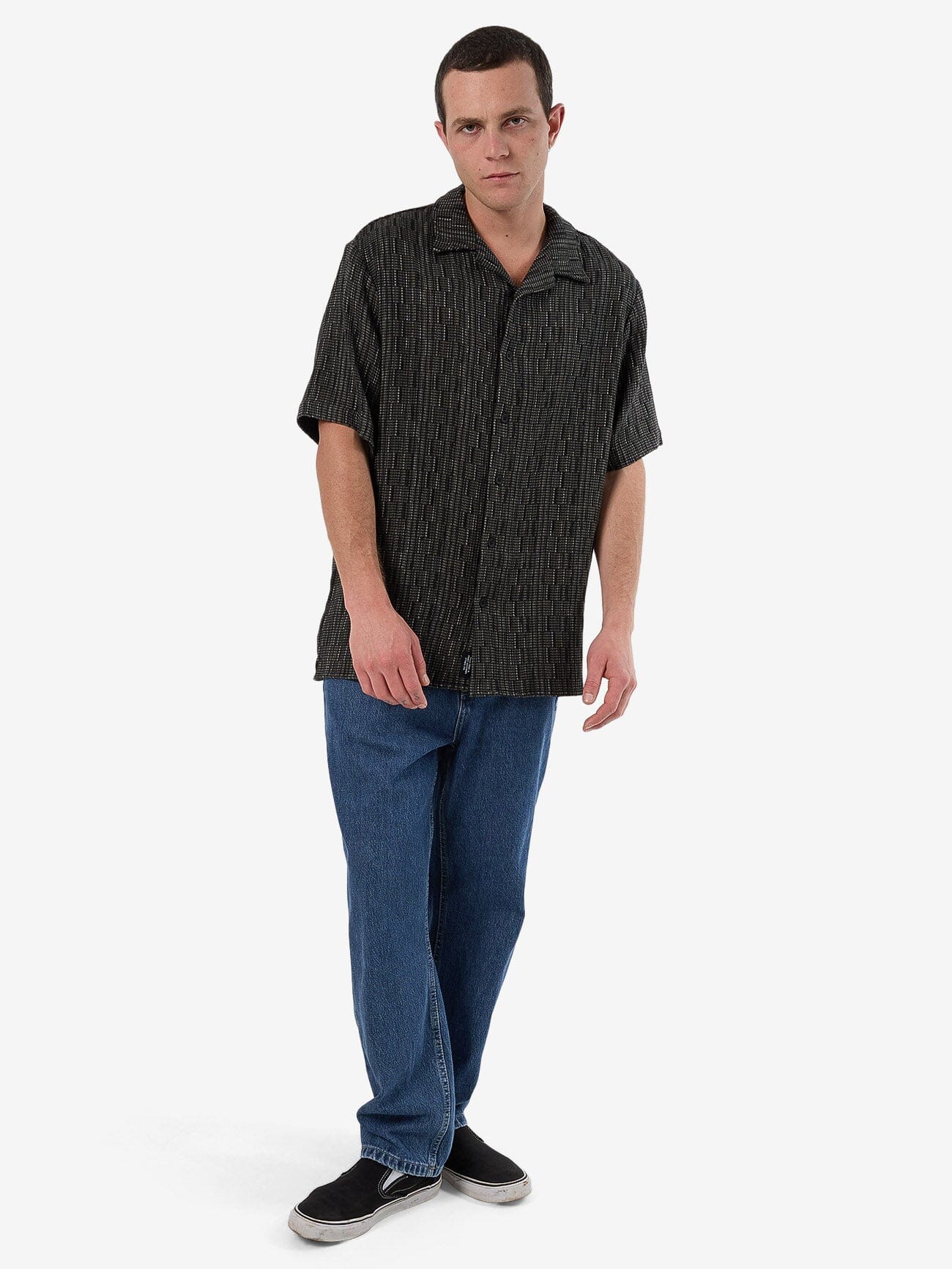 Fortune Favors Bowling Shirt - Oil Green