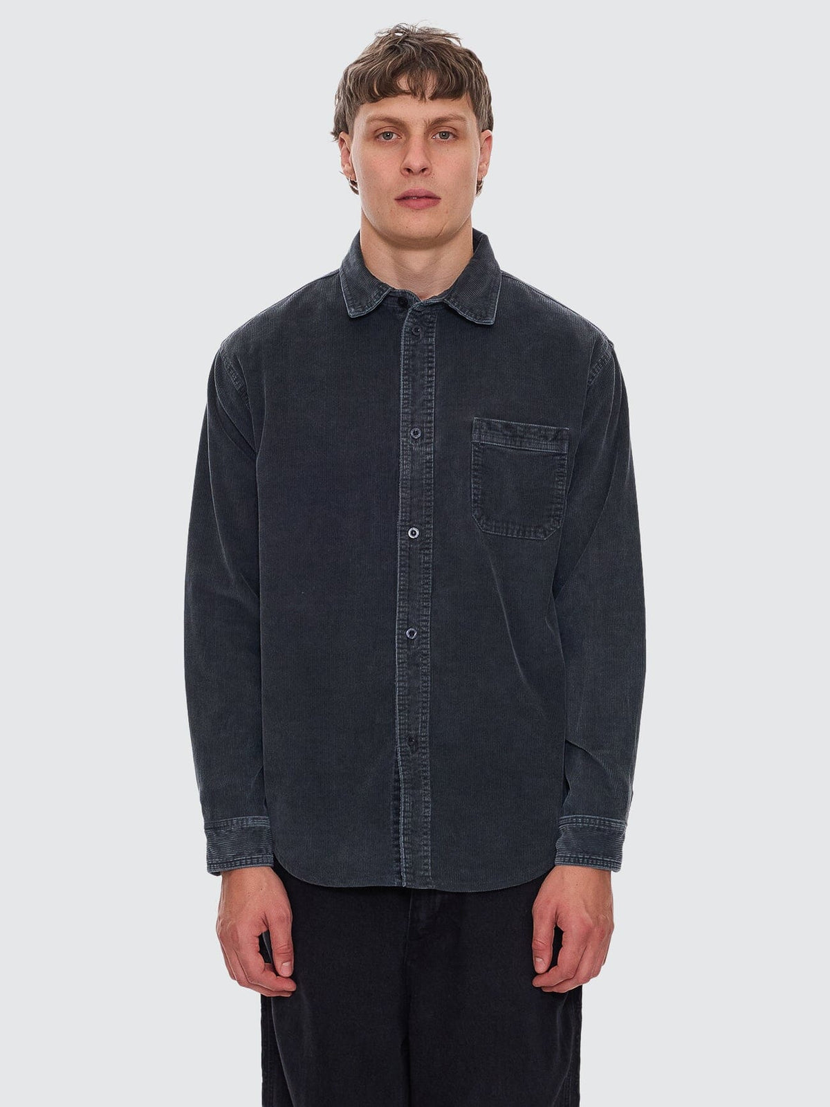 Thrills Union Cord Work Long Sleeve Shirt - Ebony