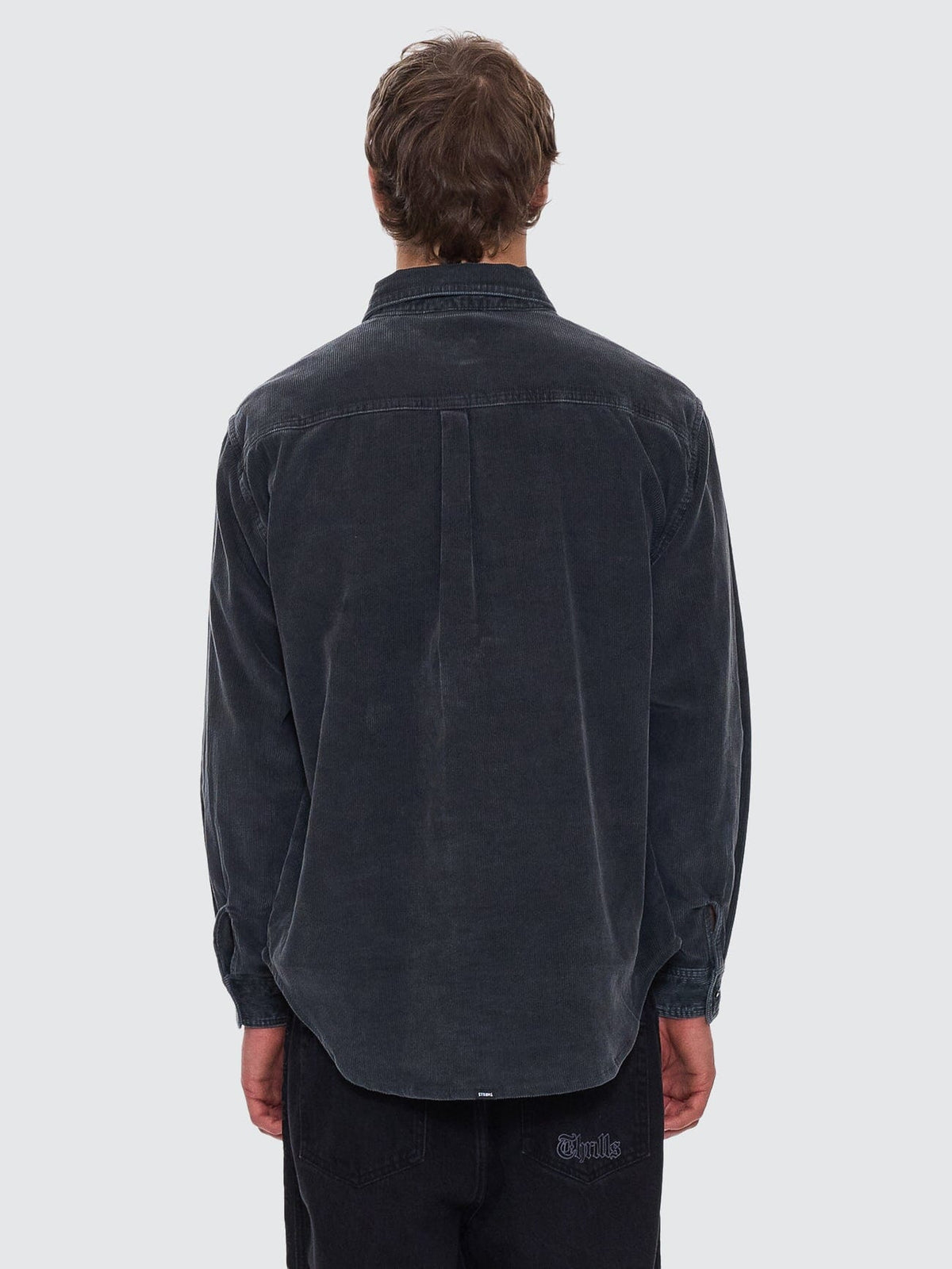 Thrills Union Cord Work Long Sleeve Shirt - Ebony
