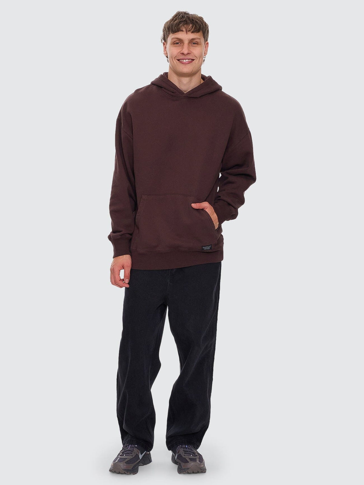 Lighten Up Big Slacker Baggy Cropped Denim Jean - Aged Black