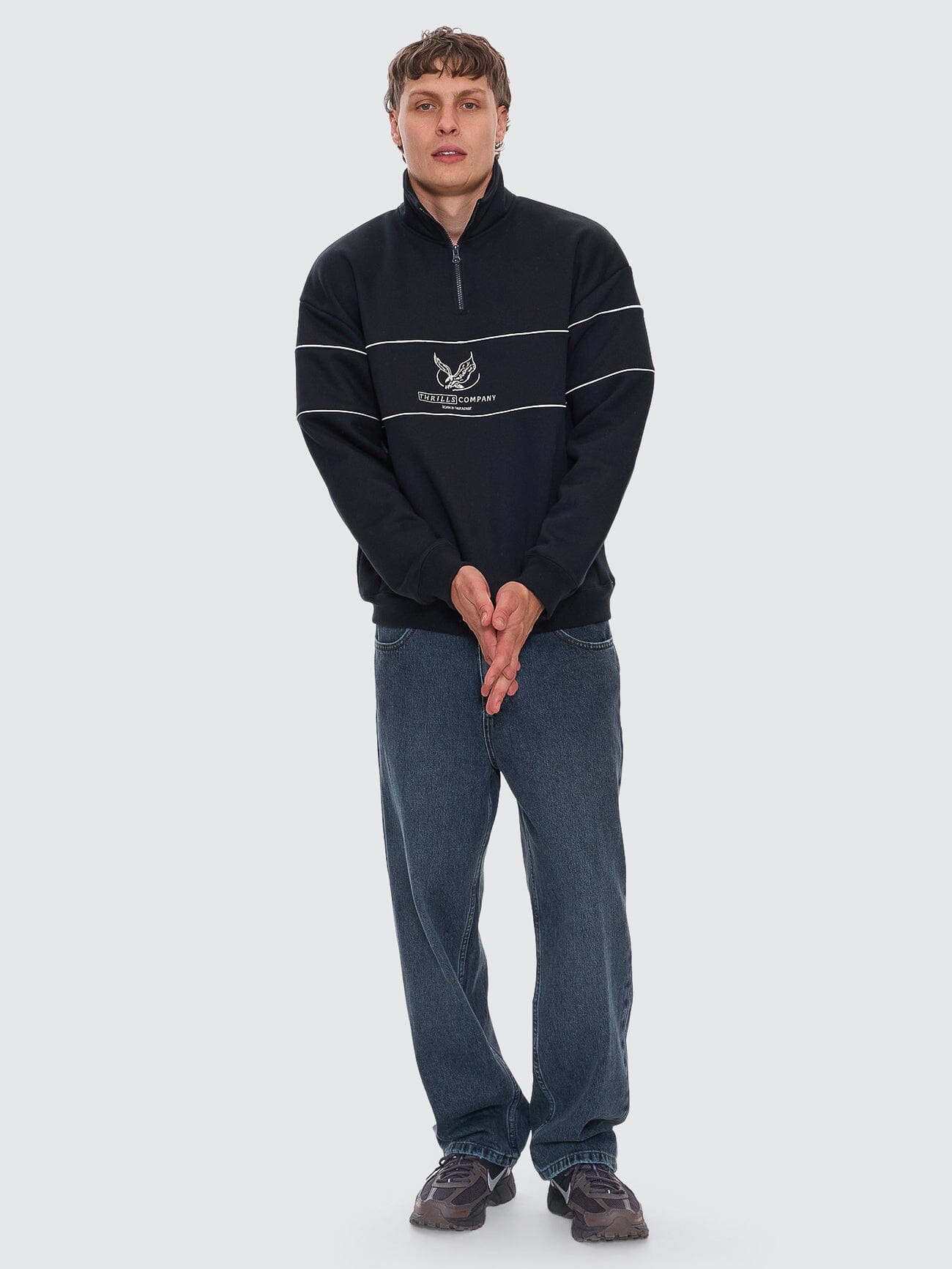Lifted Spirits Big Slacker Baggy Denim Jean - Metal Blue