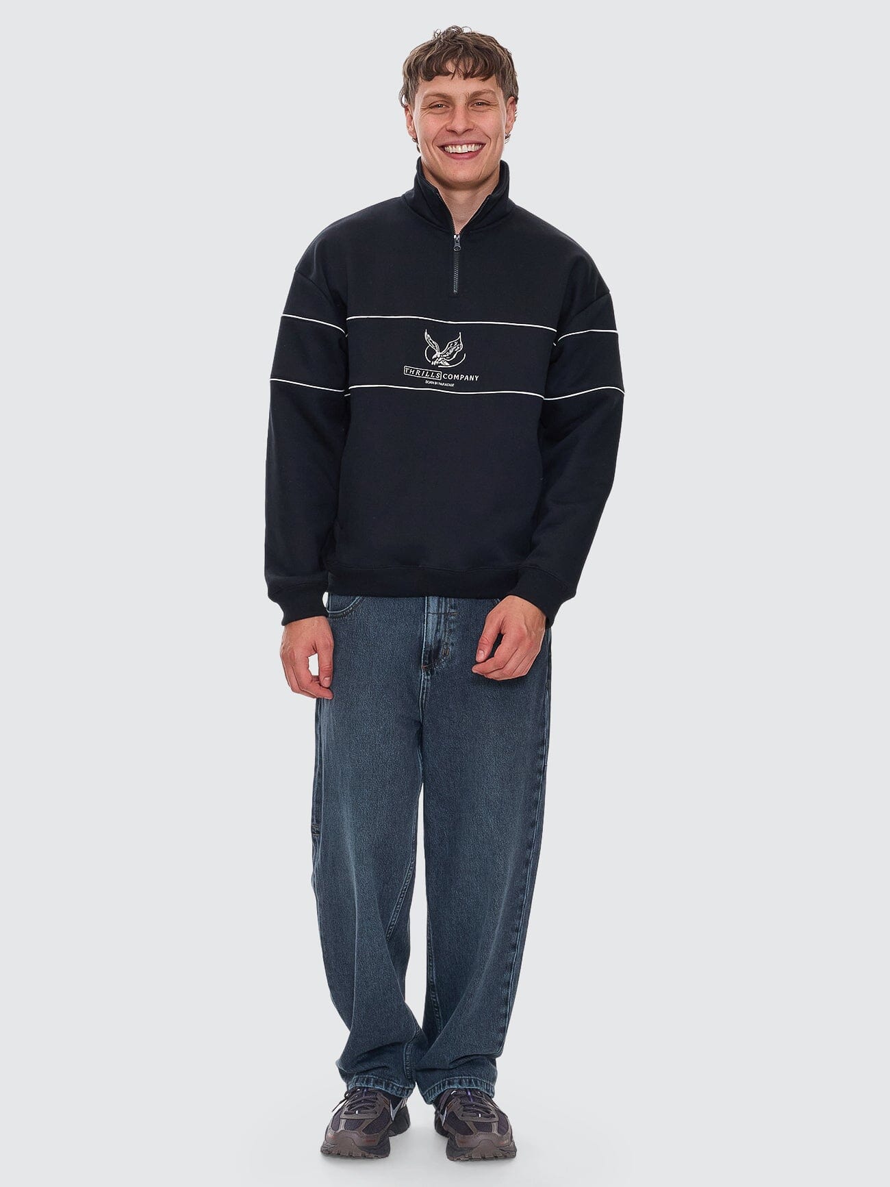 Lifted Spirits Big Slacker Baggy Denim Jean - Metal Blue