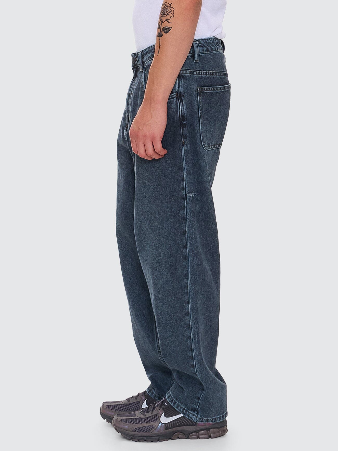 Lifted Spirits Big Slacker Baggy Denim Jean - Metal Blue