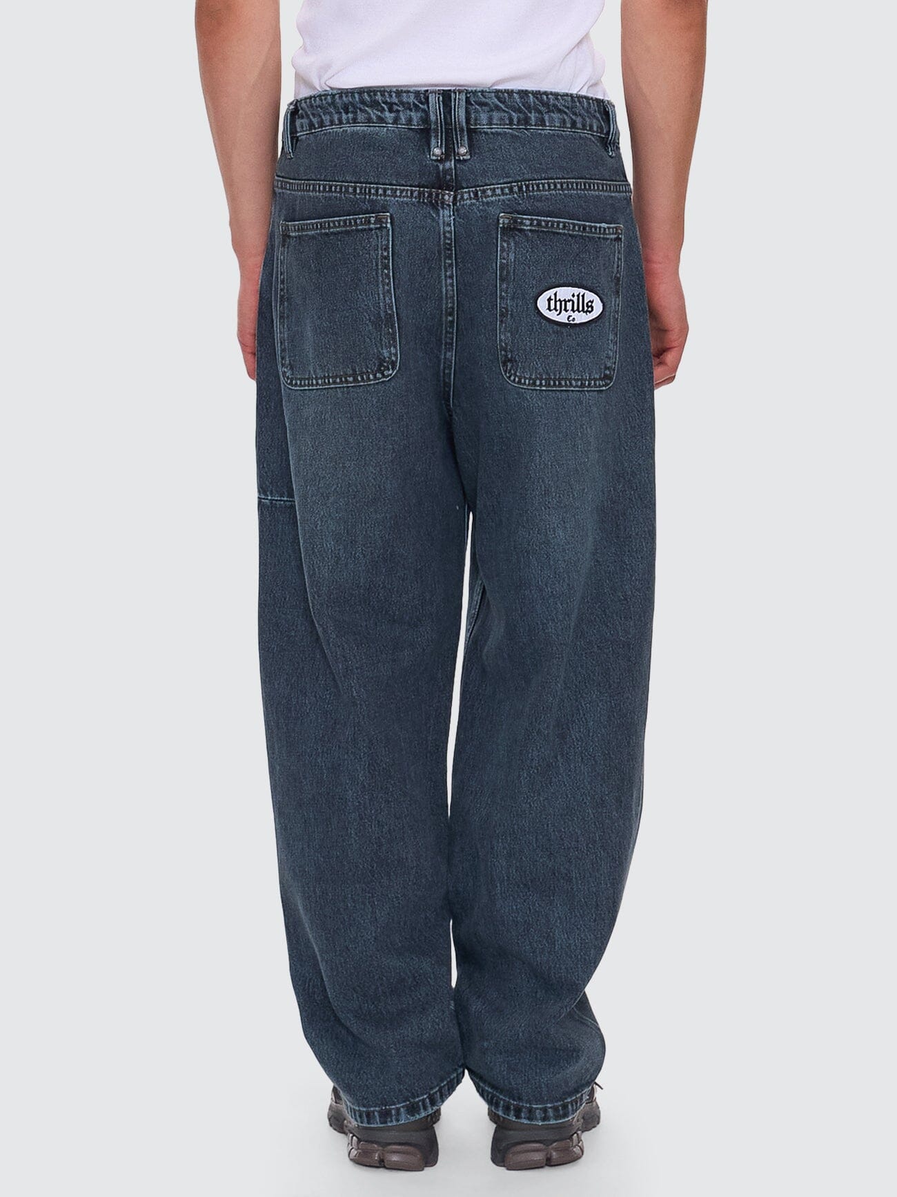 Lifted Spirits Big Slacker Baggy Denim Jean - Metal Blue