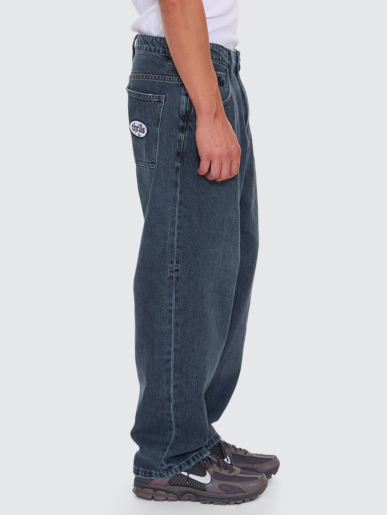Lifted Spirits Big Slacker Baggy Denim Jean - Metal Blue